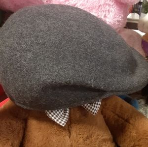 Dorfman Pacific Company Classic Newsboy Hat Rare 100% Wool Charcoal Gray NWOT...